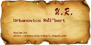 Urbanovics Róbert névjegykártya